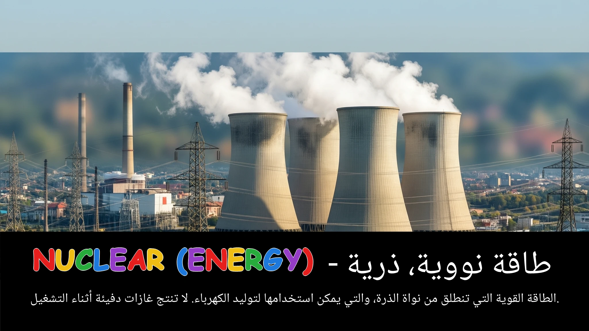 Arabic Illustration for nuclear (energy)